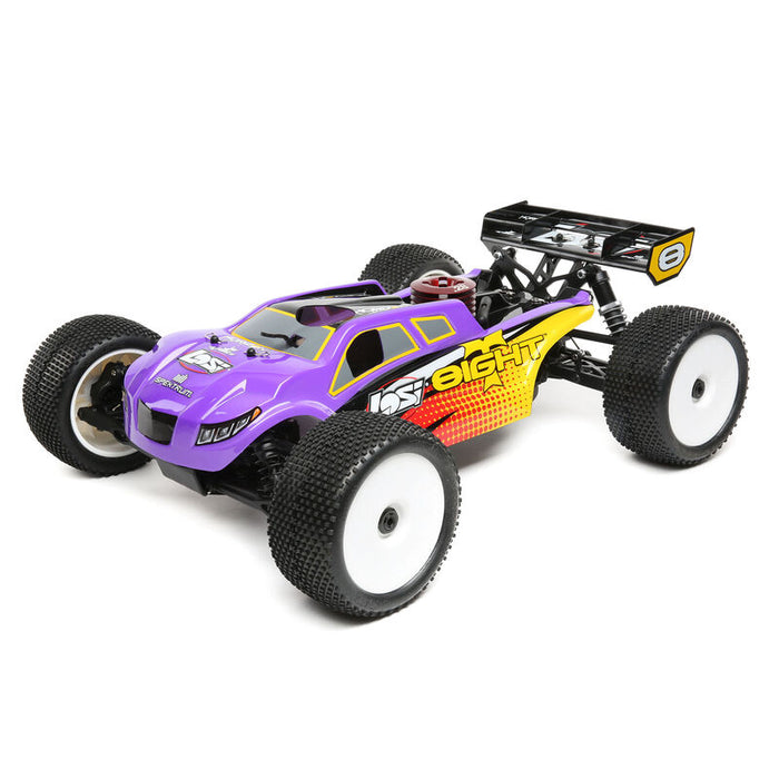 1/8 8IGHT-T 4WD Nitro Truggy RTR, Purple/Yellow