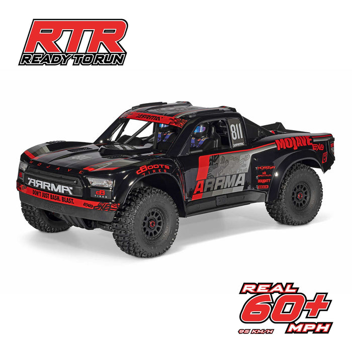1/7 MOJAVE 4x4 6S EXB RTR Brushless Desert Truck, Black