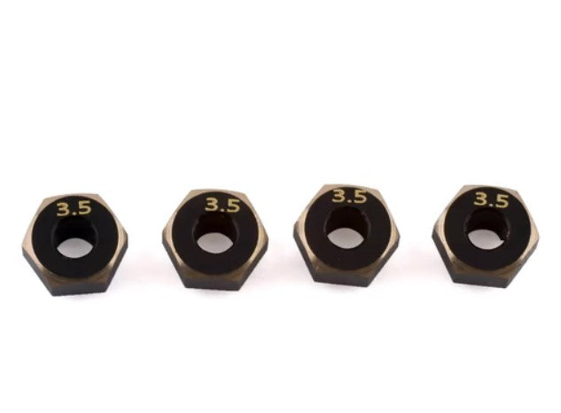 Samix SCX24 Brass Hex Adapter (4) (3.5mm)