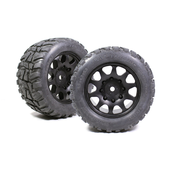 Raptor XL Belted Tires, w/ Viper Wheels, for Traxxas X-Maxx 8S (2pcs)