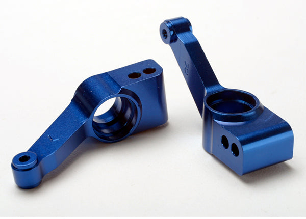 Carriers, stub axle (blue-anodized 6061-T6 aluminum) (rear) (2)