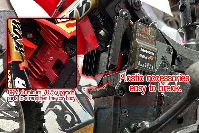 PROMOTO-MX MOTORCYCLE Aluminum 7075-T6 Front Faucet Seat Support With Cooling  LOS261010Effect (RED)