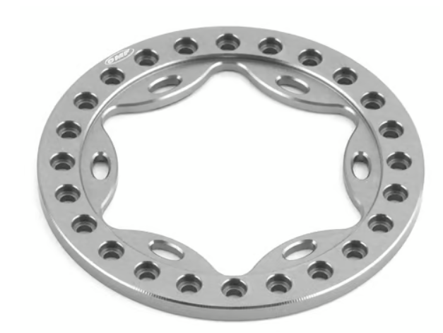 Vanquish Products OMF 1.9" Scallop Beadlock Ring (Silver