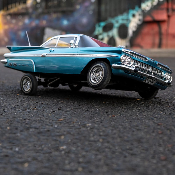 1:10 1959 CHEVROLET IMPALA HOPPING LOWRIDER BLUE