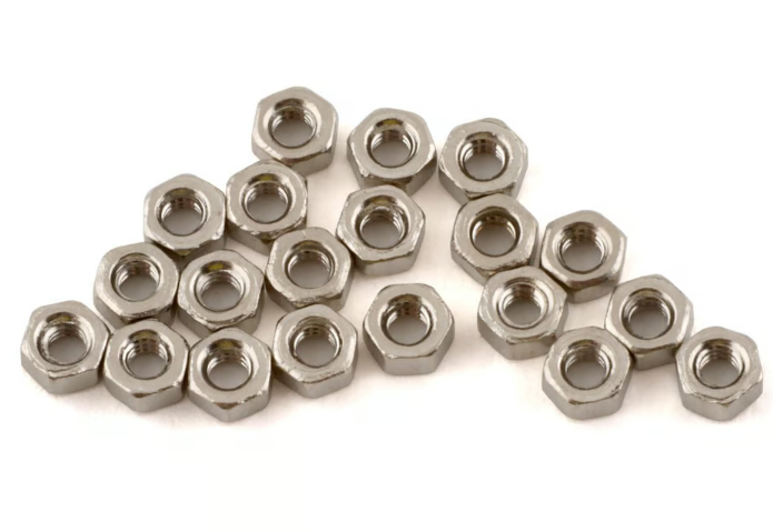 Hot Racing 1.4mm Stainless Steel Hex Nut (20) (SCX24/AX24)