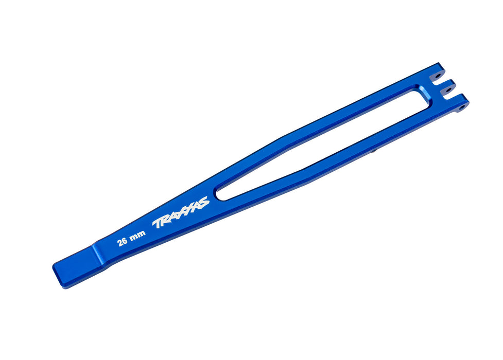Blue Aluminum Battery Hold-Down