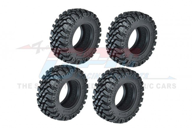 SCX24/TRX4-M 1.33 Inch Adhesive Crawler Rubber Tires 64mm X 24mm With Foam Insertsset