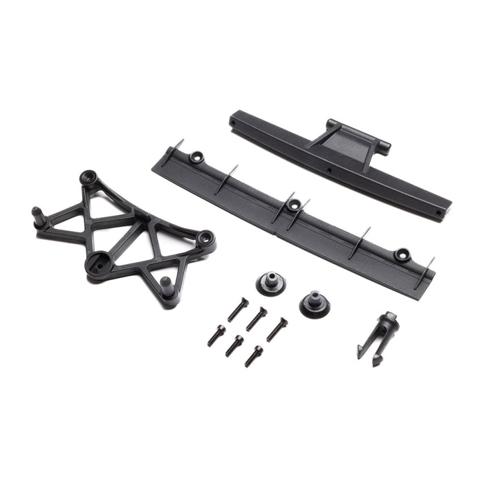 Clipless Body Mount and Spoiler, Body: GROM Asphalt Late Model