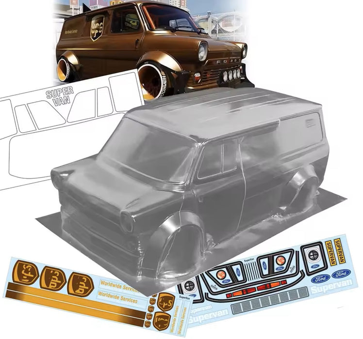 1/10 Super Van Wide Drift body 190mm /255- 260 mm
