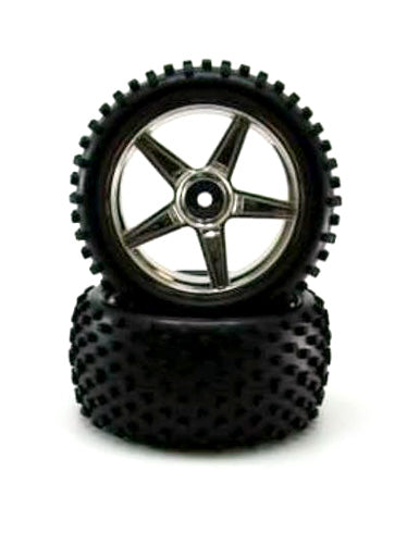 CHrome Rear Wheels and Tires Complete 2pcs
