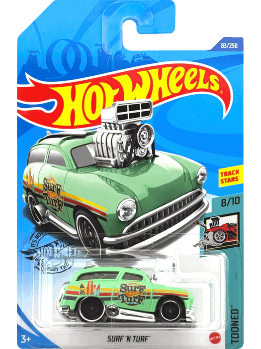 Green Surf' N Turf Tooned GHF24 D7C6 2018 Long Card Hot Wheels Diecast Car