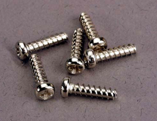 Screws, 2.6x10mm roundhead self-tapping (6)