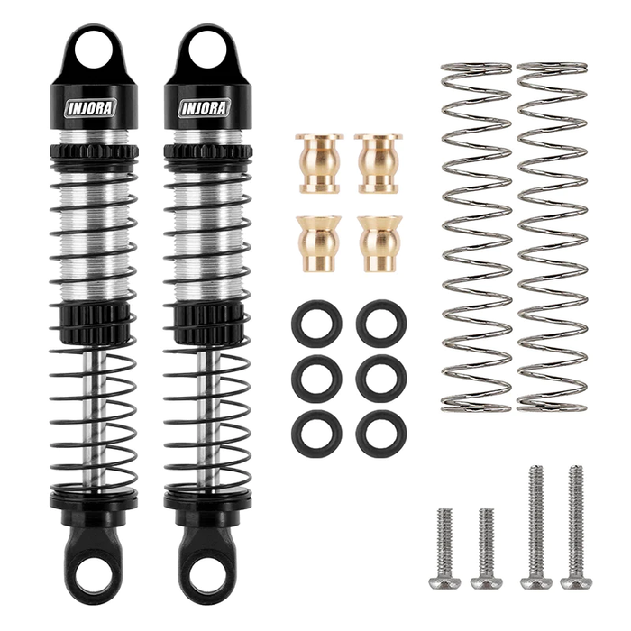 59mm Long Threaded Oil Filled Shocks For 1/18 TRX4M (Black) TRA9764