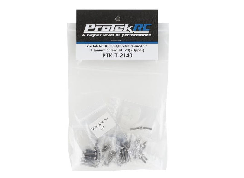 ProTek RC AE B6.4/B6.4D "Grade 5" Titanium Screw Kit (70) (Upper)