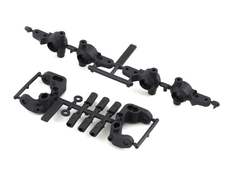 Team Associated RC10B6.4 -1mm Scrub Caster & Steering Blocks (Carbon)