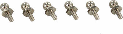 5.5x6mm Machine Thread Ball Studs (6pcs)