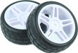 1/10th Mounted On-Road Tires(White)(1pr)