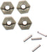Wheel Hexes with Pins (12mm)(Aluminum)(4pcs)