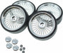 Chrome 26" Wire Wheel and Tire Set
