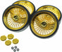 Gold 26" Wire Wheel and Tire Set