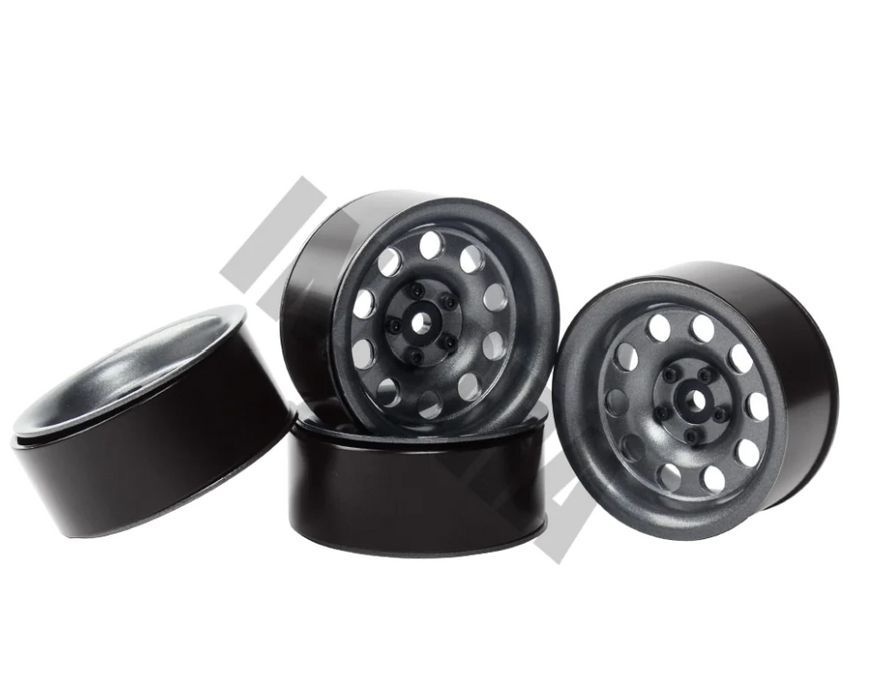 2.2" 10-Hole Metal Beadlock Wheel Rims For 1/10 RC Crawler