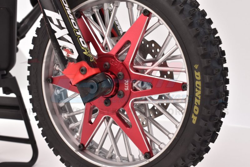 PROMOTO-MX MOTORCYCLE Aluminum 7075 Front Wheel Pattern Buckle - (RED) LOS46002