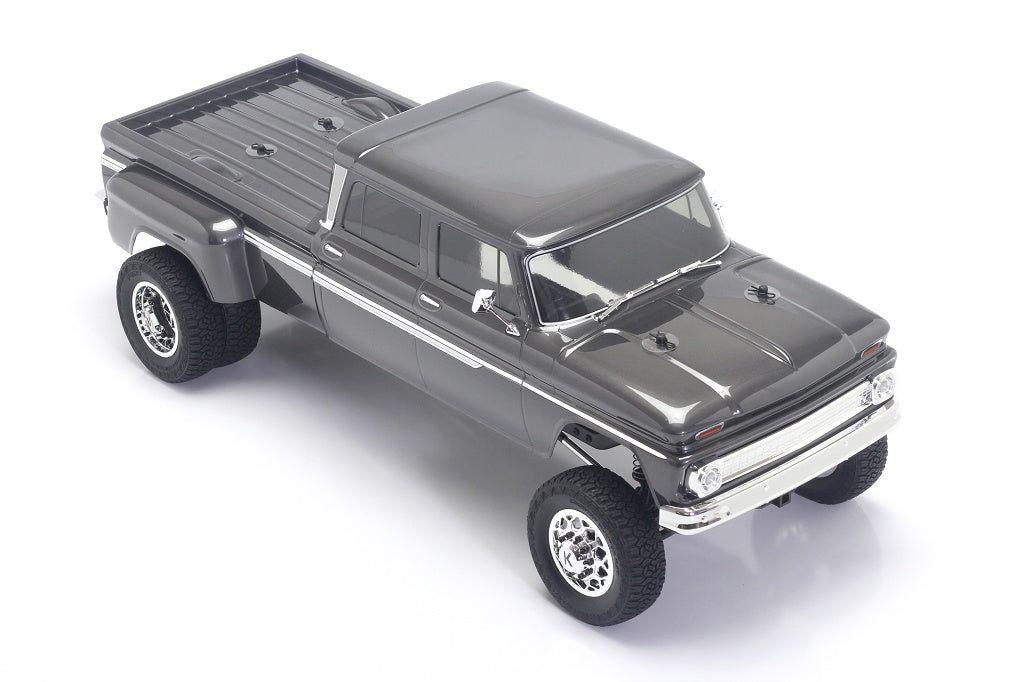 Ready to Run Vintage Inspired Lifted Dually
The Sicario 1/10 RTR Custom Dually Truck combines vintage charm with modern off-road capability. Featuring a classic four-door pickup design reminiscent of 1960s American trucks, it sports a sculpted front...