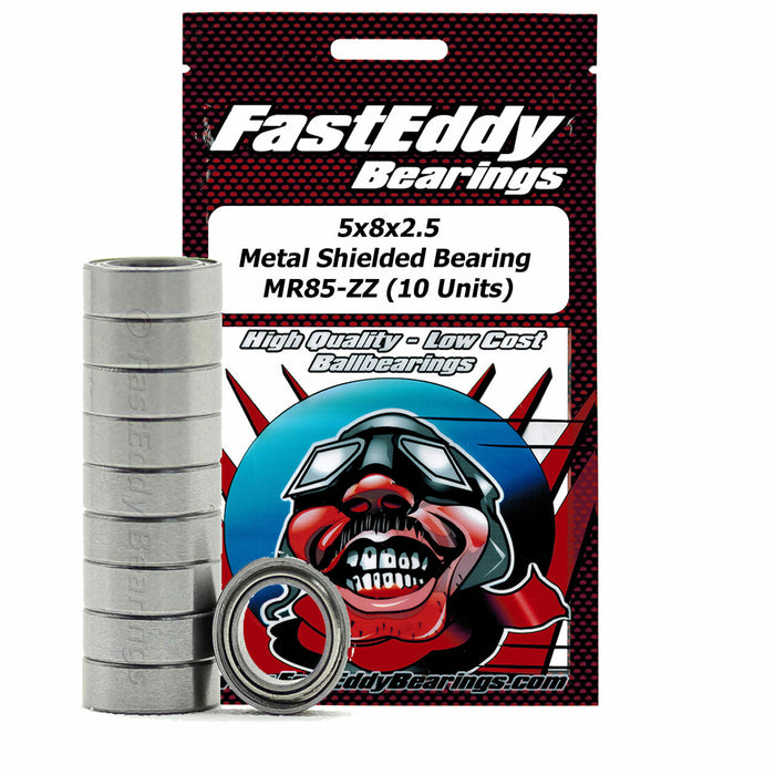 5x8x2.5mm Metal Shielded Bearing MR85-ZZ (10)