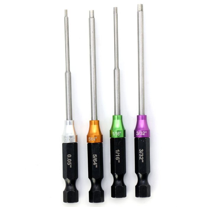 RC Hex Driver 1/4" Power Tool Tip Set Standard 0.05'' 1/16'' 5/64'' 3/32''