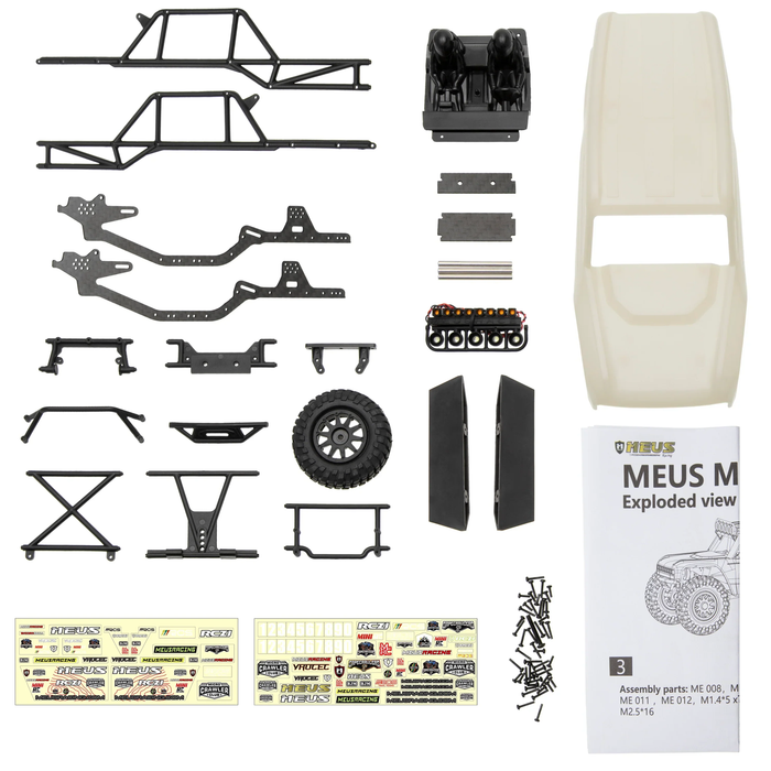 MB24 Body 5.2in 132MM Axial Shell Body ABS+Nylon Carbon Fiber Frame For 1/24 Axial SCX24 Bronco Deadbolt JLU B-17 C10 - WHITE