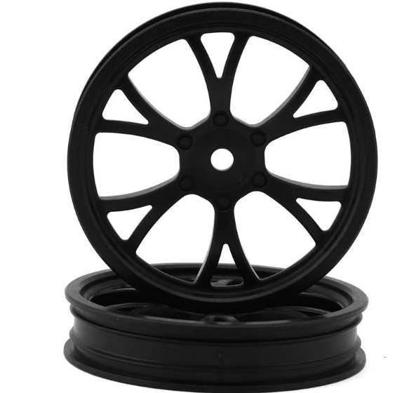 eXcelerate Super V Drag Racing Front Wheels (Black) (2) w/12mm Hex
