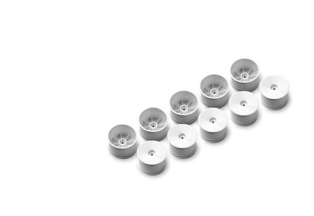 2WD / 4WD REAR WHEEL AERODISK WITH 12MM HEX IFMAR - WHITE - HARD (10)