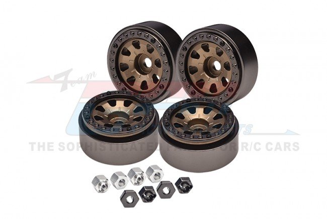 TRX4M Aluminum 1-inch Beadlock Wheel Rims set (8 Poles)