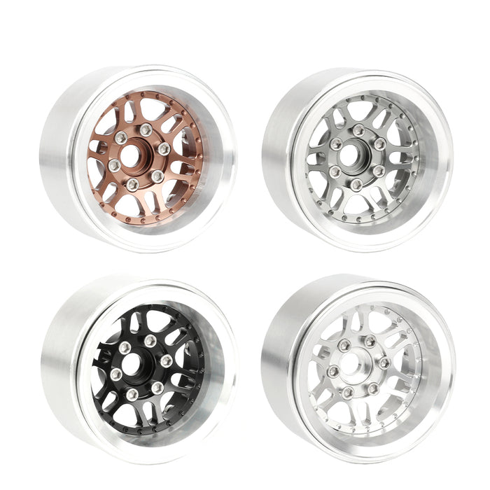2.2 Aluminum Crawler Wheels Offset -10mm Black