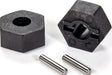 Wheel hubs, hex (2)/ stub axle pins (2)