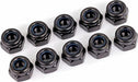 Nuts, 4mm Nylon Locking, Black (10)
