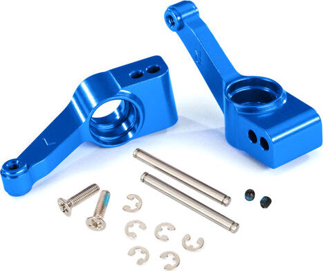 Carriers, stub axle (blue-anodized 6061-T6 aluminum)(rear)(2)