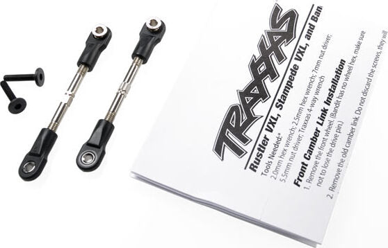 Turnbuckles, camber link, 47mm (67mm center to center) (front) (assembled with rod ends and hollow balls) (1 left, 1 right)