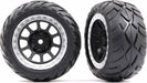 Tires and Wheels, Assembled (2.2" Black, Satin Chrome Beadlock Wheels, Anaconda® 2.2" Tires with Foam Inserts) (2) (Bandit® Rear)