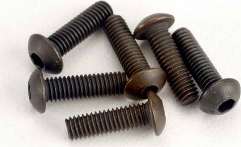Screws, 3x10mm button-head machine (hex drive) (6)