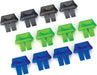 Battery charge indicators (green (4), blue (4), grey (4))