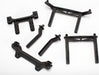 Body mounts, front & rear/ body mount posts, front & rear (adjustable)/ 2.5x18mm screw pins (4)