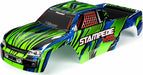 Body, Stampede® Vxl, Green and Blue (Painted, Decals Applied)