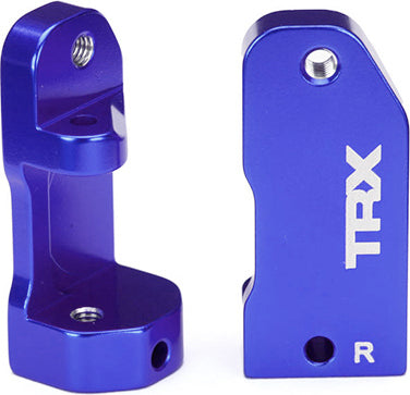 Caster blocks, 30-degree, blue-anodized 6061-T6 aluminum (left & right)/ suspension screw pin (2)