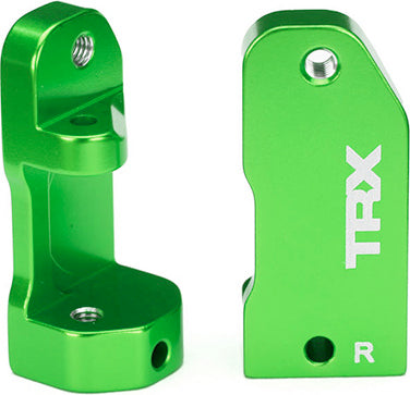 Caster blocks, 30-degree, green-anodized 6061-T6 aluminum (left & right)/ suspension screw pin (2)