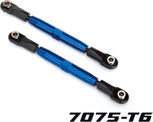 Camber links, rear (TUBES blue-anodized, 7075-T6 aluminum, stronger than titanium) (73mm) (2)/ rod ends (4)/ aluminum wrench (1) (#2579 3x15 BCS (4) required for installation)