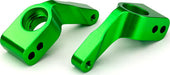 Stub axle carriers, Rustler/Stampede/Bandit (2), 6061-T6 aluminum (green-anodized)/ 5x11mm ball bearings (4)