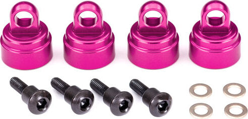 Shock caps, aluminum (pink-anodized) (4) (fits all Ultra Shocks)