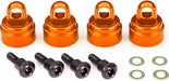 Shock Caps, Aluminum (orange-Anodized) (4) (fits All Ultra Shocks)