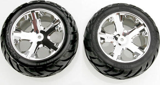 Tires & wheels, assembled, glued (All Star chrome wheels, Anaconda tires, foam inserts) (electric rear) (1 left, 1 right)